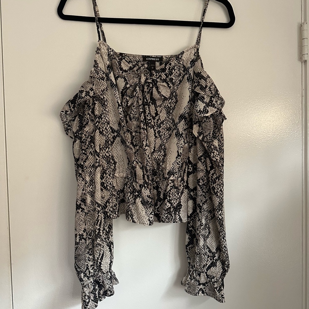 Snakeprint Longsleeve Blouse